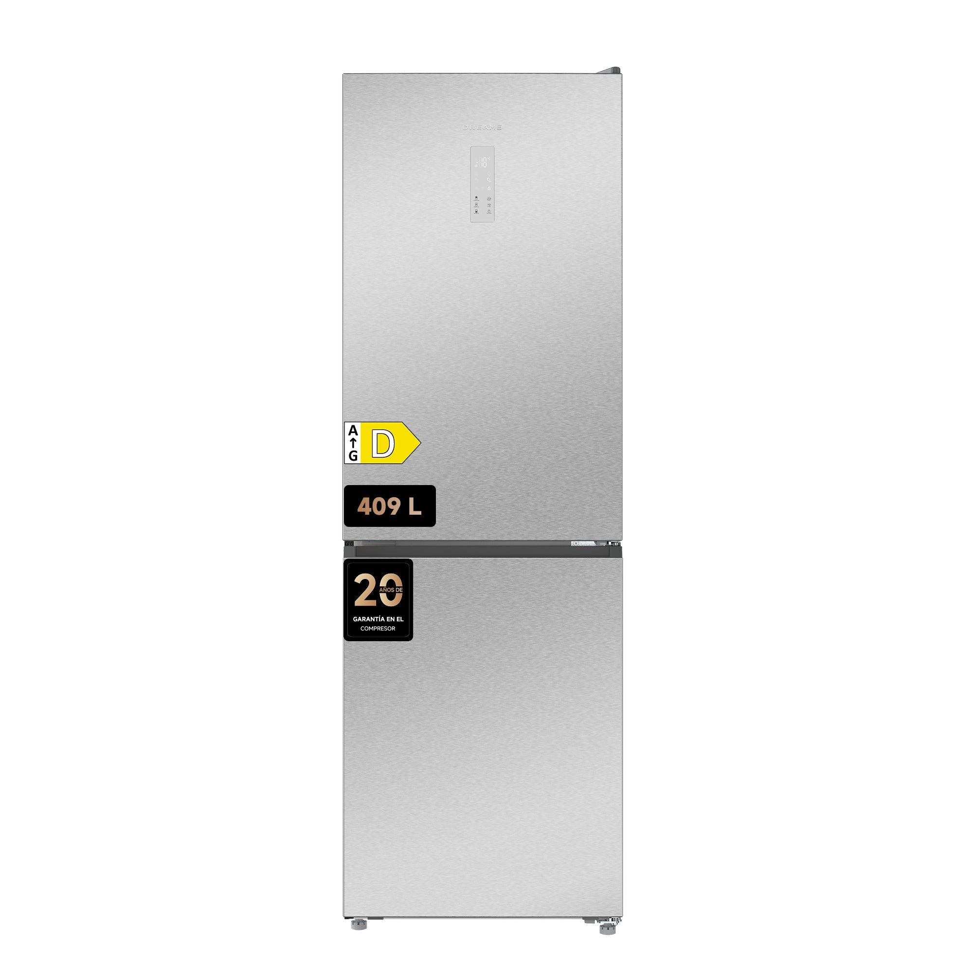 DREAME Mega Pro de 409 L Refrigerador Con Gran Capacidad SpaceBoost, Diseño Estilizado, Refrigeración Rápida Y Uniforme, Zona FreshFlex Multimodo, Purificación AeroFresh Y Sin Escarcha [Clase de eficiencia energética D]