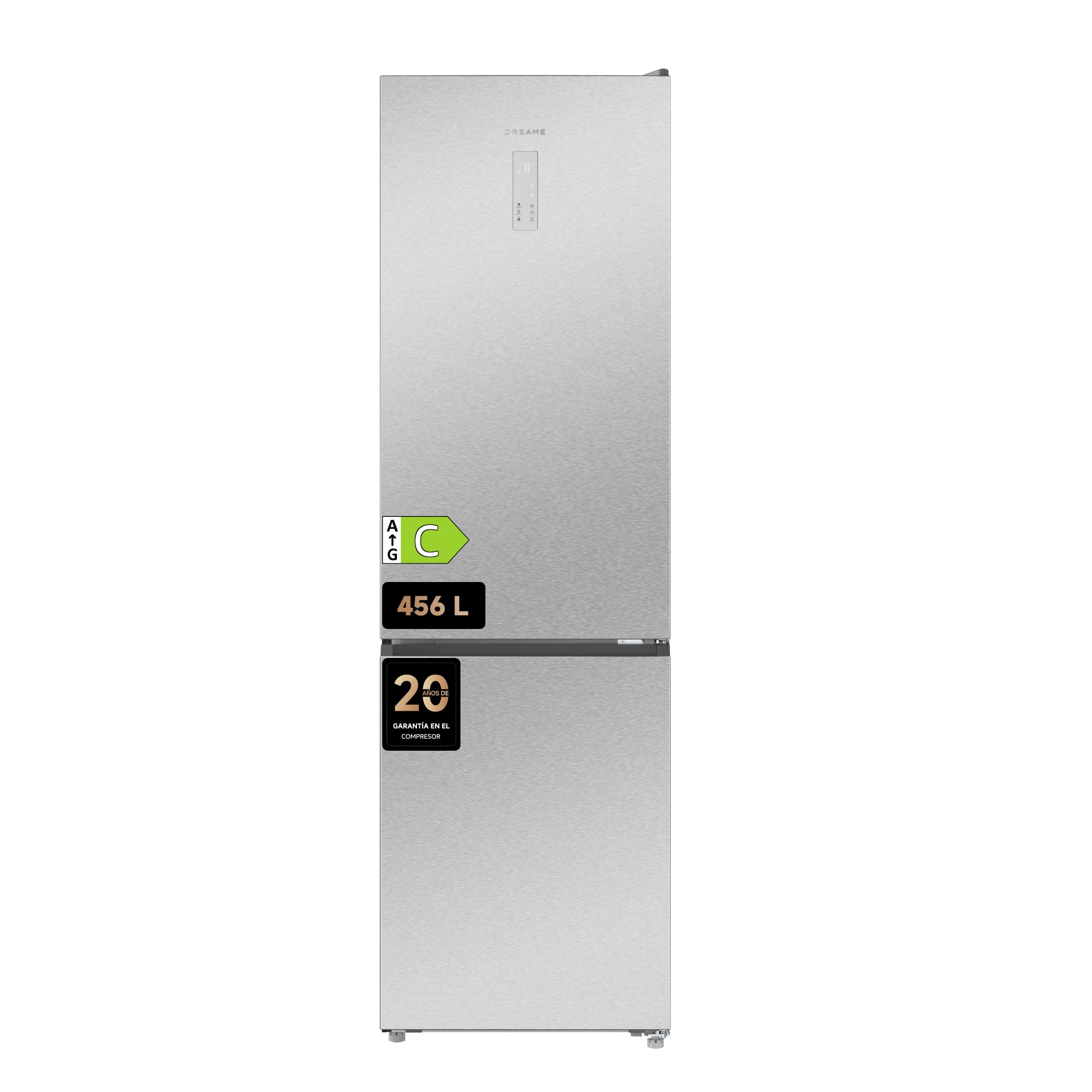 DREAME Mega Pro de 456 L Refrigerador Con Gran Capacidad SpaceBoost, Diseño Estilizado, Refrigeración Rápida Y Uniforme, Zona FreshFlex Multimodo, Purificación AeroFresh Y Sin Escarcha [Clase de eficiencia energética C]