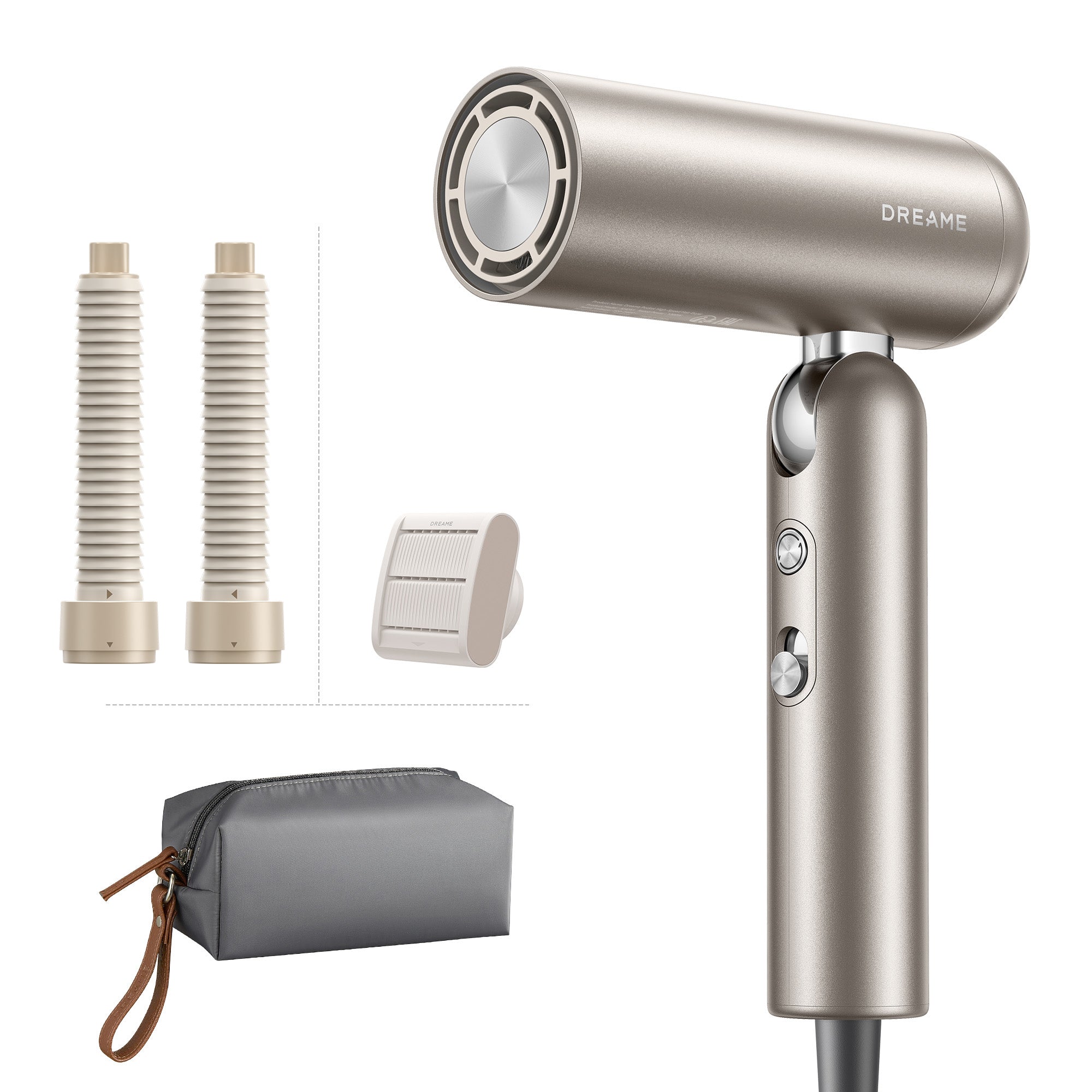 DREAME Pocket Neo 2, secador de pelo de alta velocidad, plegable en 3 formas, 300 g, motor de 110.000 rpm, 300 millones de iones negativos/cm³, constante a 57 °C, secado con NTC en 40 s, silencioso