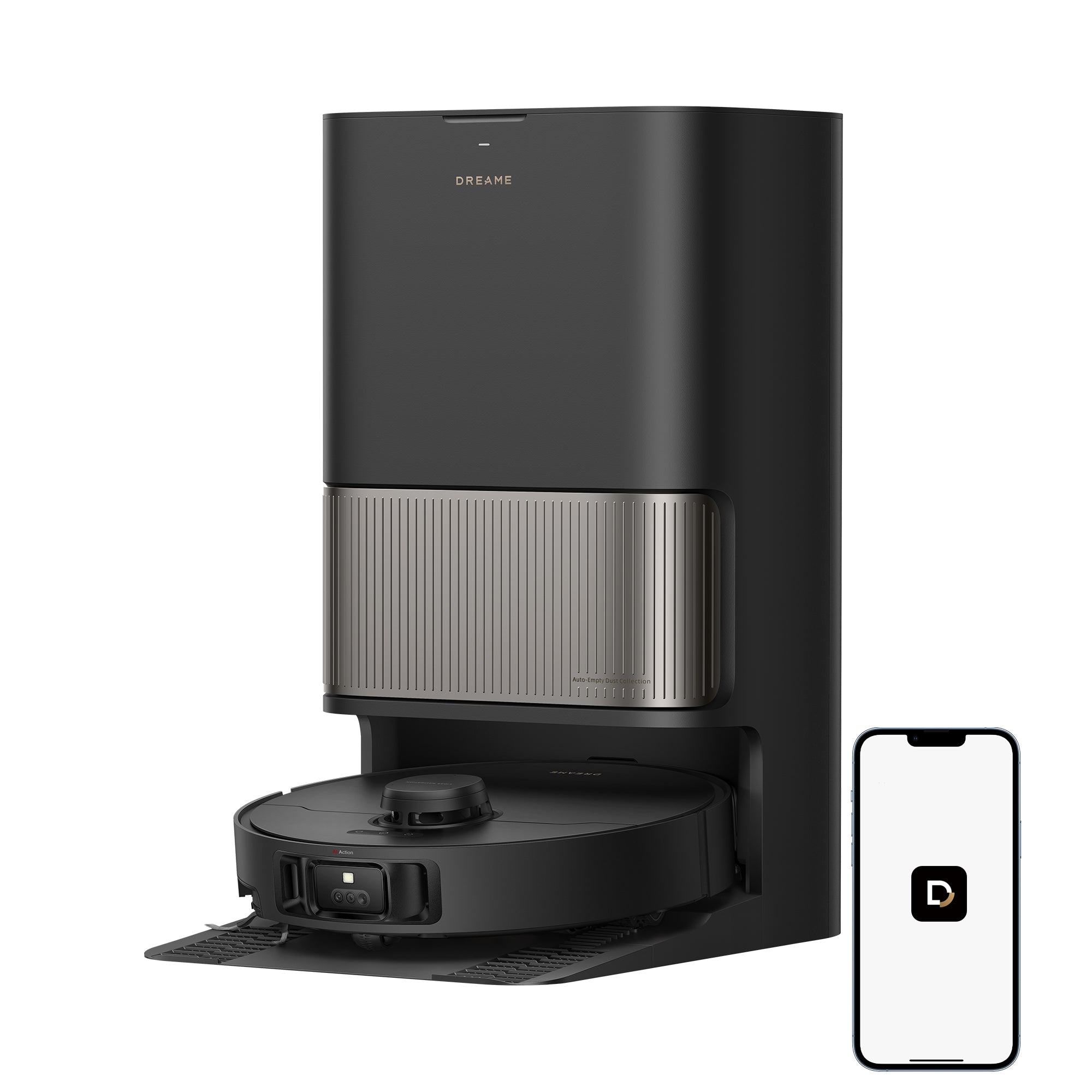DREAME L40s Pro Ultra Aspiradora Robot, 19.000 Pa, Cepillo Doble HyperStream, Acceso a Altura de 4 cm, Cepillo Lateral Extensible y Elevable, Limpieza con Mopa de Agua Tibia a 75 °C, Autolimpieza 3.0