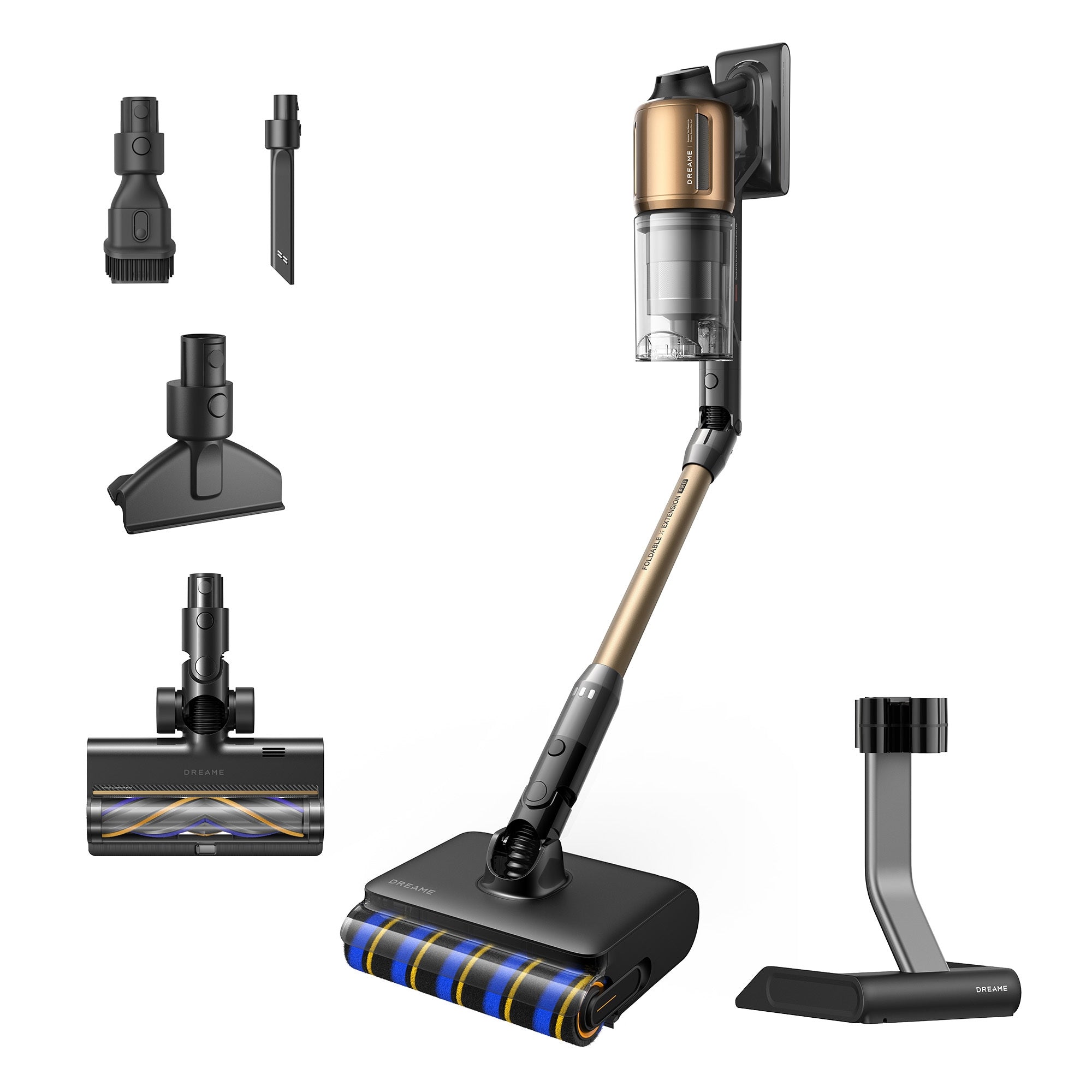 DREAME Z30 Pro Aqua-A Aspiradora Sin Cable, Limpieza en Seco y Húmedo, Autolimpieza y Secado con Aire Caliente, Tubo Plegable en 90°, Corte de Pelo Antienredo, Succión de 855 W, 28.000 Pa, Sin Cable