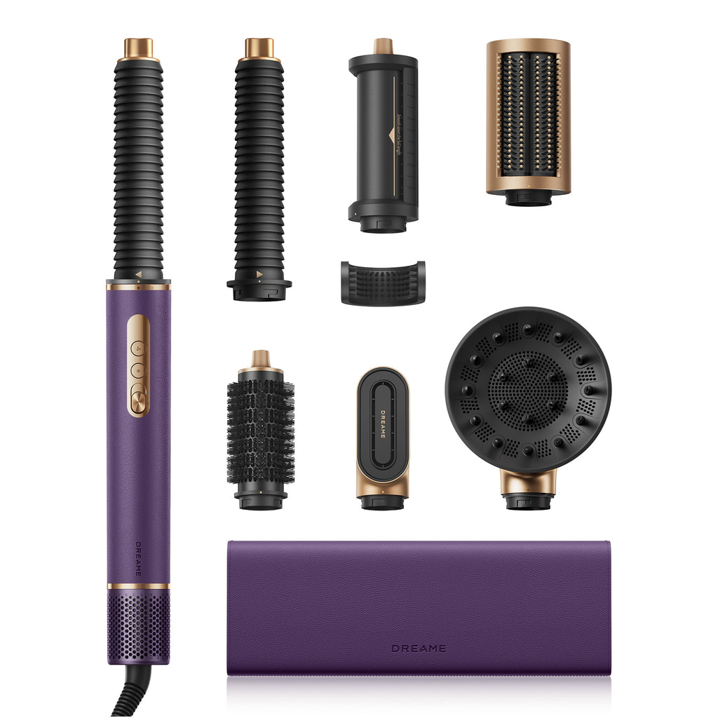 DREAME AirStyle Pro 2, Moldeador de Pelo 7 en 1, Secado Rápido, 2 Cilindros Moldeadores, da Volumen al Pelo, Reduce el Encrespamiento, Estuche de Piel, Peinado con Flujo de Aire, Diseño Magnético