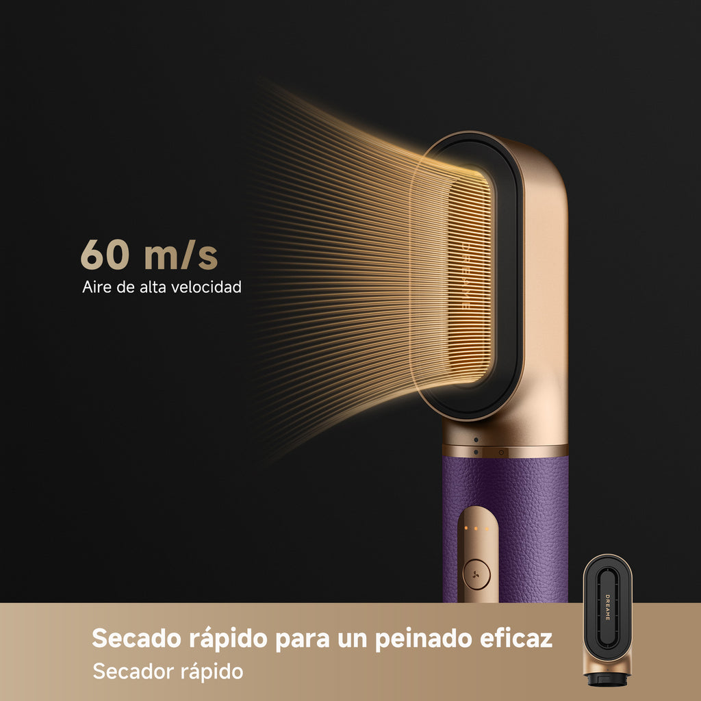 DREAME AirStyle Pro 2, Moldeador de Pelo 7 en 1, Secado Rápido, 2 Cilindros Moldeadores, da Volumen al Pelo, Reduce el Encrespamiento, Estuche de Piel, Peinado con Flujo de Aire, Diseño Magnético