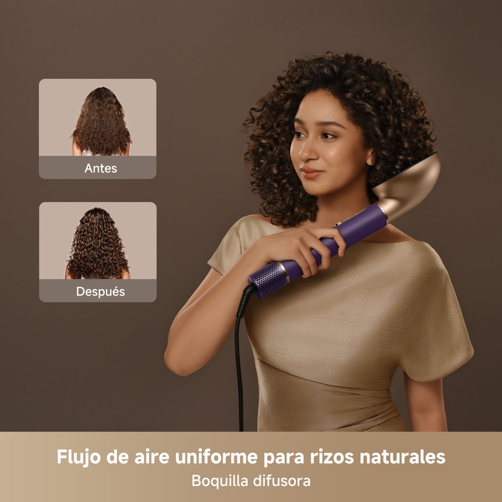 DREAME AirStyle Pro 2, Moldeador de Pelo 7 en 1, Secado Rápido, 2 Cilindros Moldeadores, da Volumen al Pelo, Reduce el Encrespamiento, Estuche de Piel, Peinado con Flujo de Aire, Diseño Magnético