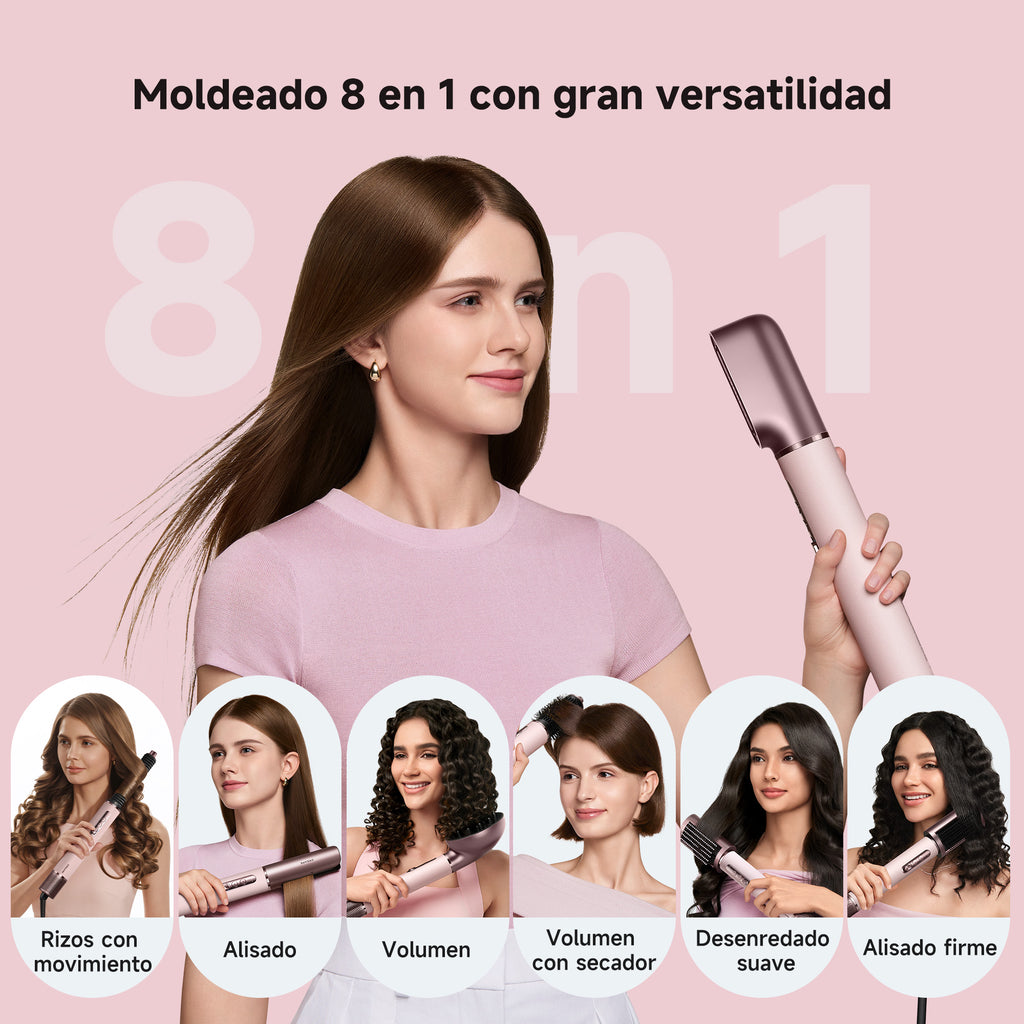 DREAME AirStyle Era 2 Moldeador Multifunción, Estilismo Con Flujo de Aire 8 en 1, Secado Rápido, Alisado, Rizado, Suavizado y Volumen, Ajuste de Aire Frío, Sin Daño por Calor, Todo Tipo de Cabello
