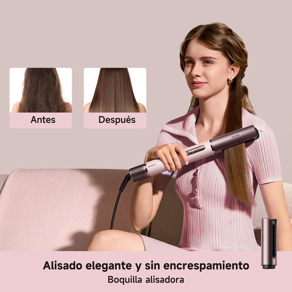 DREAME AirStyle Era 2 Moldeador Multifunción, Estilismo Con Flujo de Aire 8 en 1, Secado Rápido, Alisado, Rizado, Suavizado y Volumen, Ajuste de Aire Frío, Sin Daño por Calor, Todo Tipo de Cabello