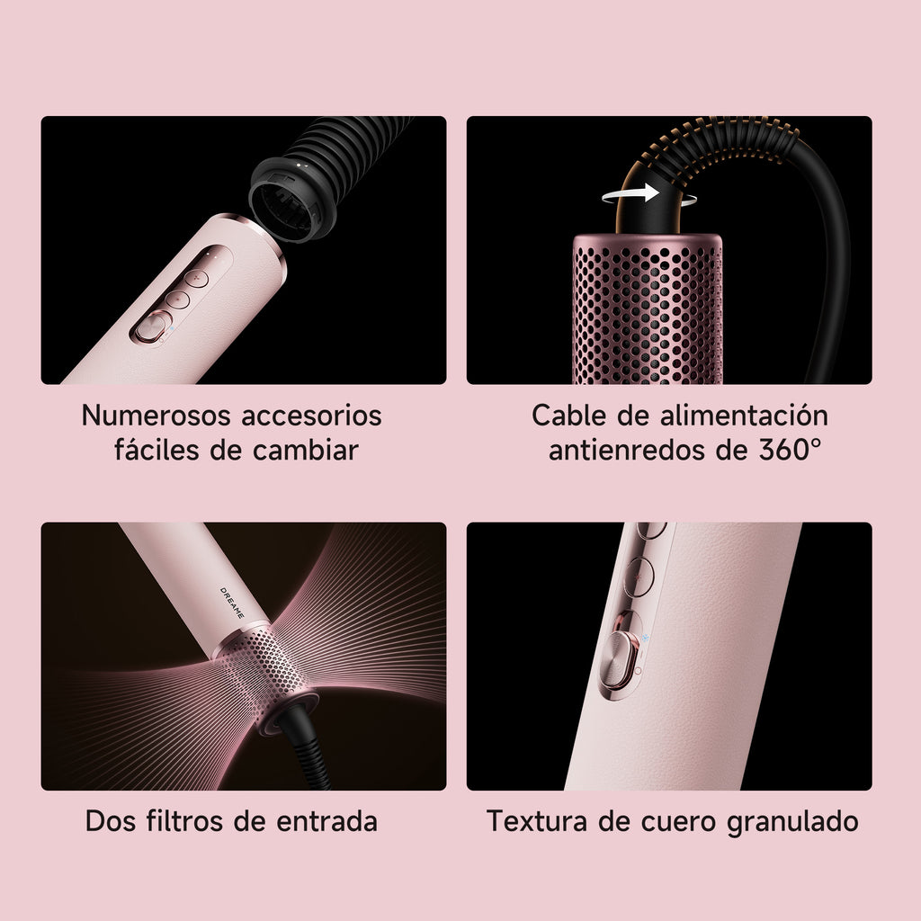 DREAME AirStyle Era 2 Moldeador Multifunción, Estilismo Con Flujo de Aire 8 en 1, Secado Rápido, Alisado, Rizado, Suavizado y Volumen, Ajuste de Aire Frío, Sin Daño por Calor, Todo Tipo de Cabello