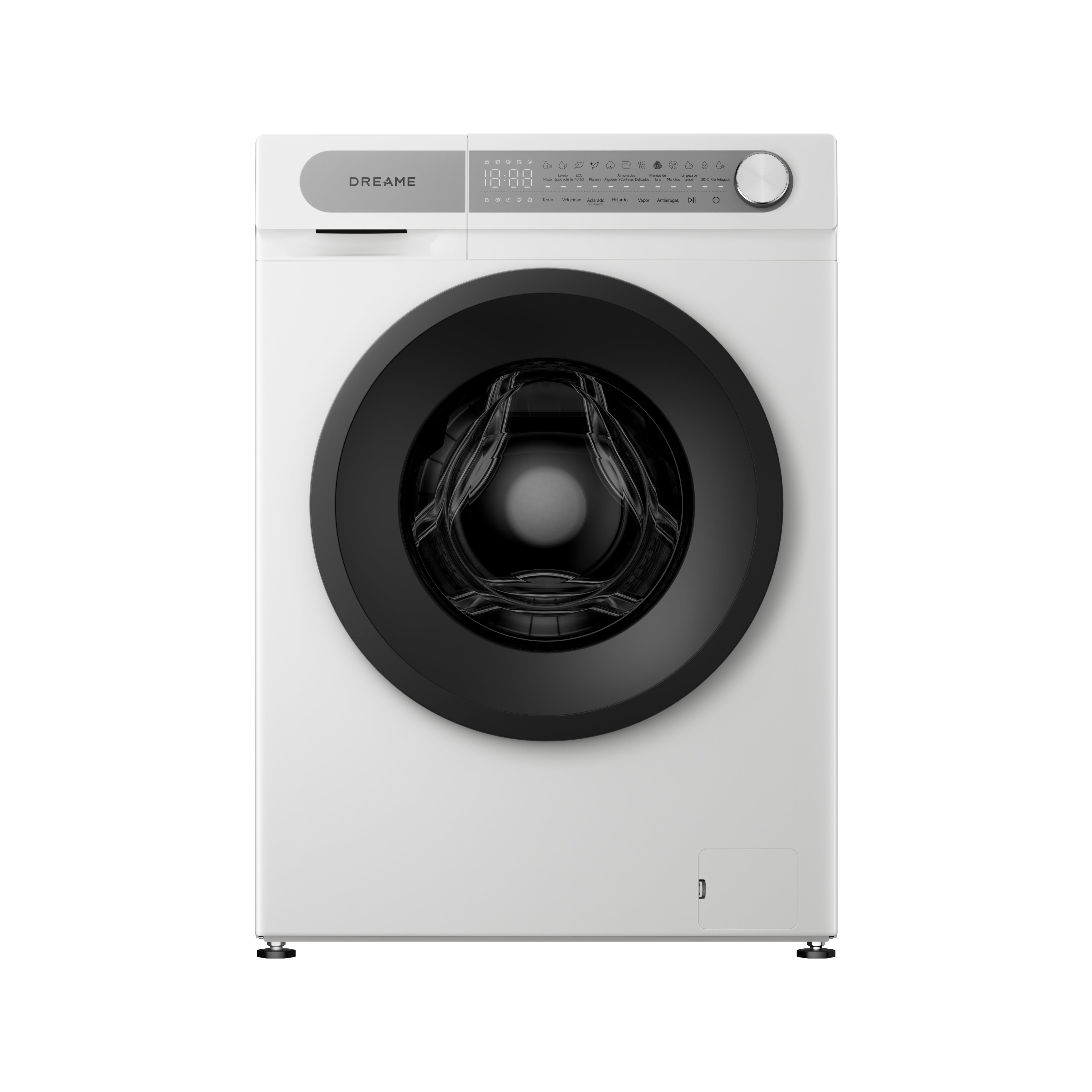 Lavadora Ultra Delgada DREAME S8, Corps mince de 450 mm, Gran tambor de 530 mm, Cuidado de colores con agua fría, Esteriliza y elimina ácaros con vapor, Volteo que reduce las arrugas, Motor inversor de alta eficiencia