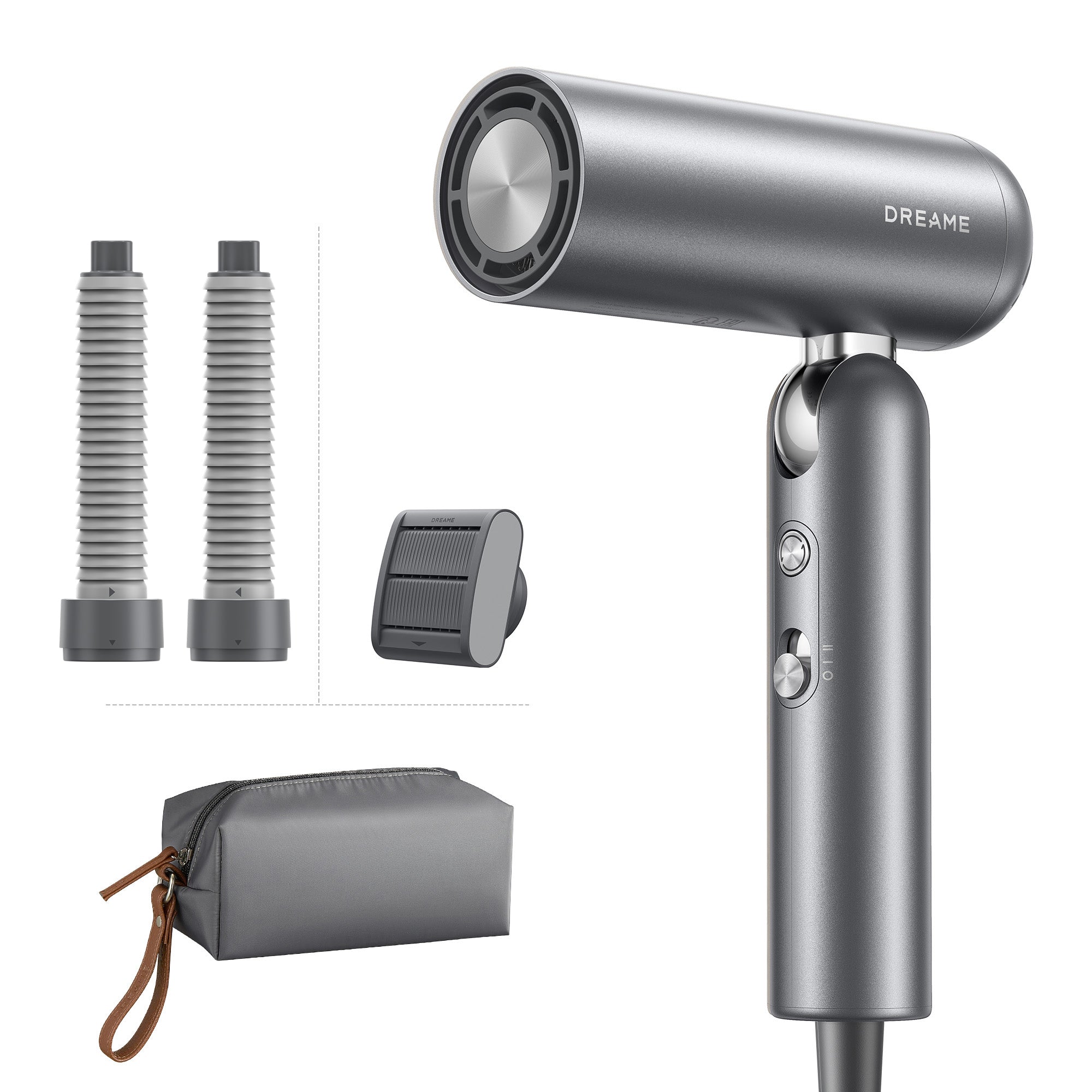 DREAME Pocket Neo 2, secador de pelo de alta velocidad, plegable en 3 formas, 300 g, motor de 110.000 rpm, 300 millones de iones negativos/cm³, constante a 57 °C, secado con NTC en 40 s, silencioso